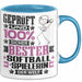 Softballspielerin Geschenk Lustiger Spruch für Softballspielerin Geschenkidee Bester Softballspielerin Der Welt Blau Trendation