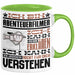 Abenteuerfilmer Geschenk Kaffee-Tasse Geschenkidee für Abenteuerfilmer Ich Bin Abenteuerfilmer Ich Kann Es Dir Erklären Jedoch Nicht Für Dich Verstehen Spruch Lustig Grün Trendation
