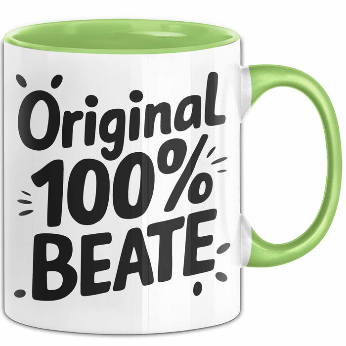 Beate Tasse Geschenk Original 100% Beate Geschenkidee Geburtstag Grün Trendation