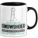 Snowshoer Geschenk Tasse Ich Bin Snowshoer Aber Sag Doch Einfach Superheld Lustige Geschenkdiee für Snowshoer Kaffee-Becher Schwarz Trendation