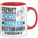 Kletterführer Geschenk Lustiger Spruch für Kletterführer Geschenkidee Bester Kletterführer Der Welt Rot Trendation