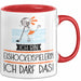 Geschenk für Eishockeyspielerin Tasse Lustige Geschenkidee Geburtstag Ich Bin Eishockeyspielerin Ich Darf Das Rot Trendation
