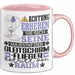 Gleitschirmflieger Geschenk Tasse Lustiger Spruch Erheben Sie Sich Der Gleitschirmflieger Betritt den Raum Rosa Trendation