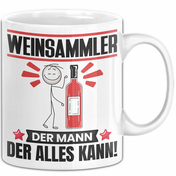 Weinsammler Tasse Geschenk für Weinsammler Der Mann Der Alles Kann Geschenkidee zum Geburtstag Weiß Trendation