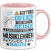 Musiklehrer Geschenk Tasse Lustiger Spruch Erheben Sie Sich Der Musiklehrer Betritt den Raum Rosa Trendation