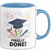 Abschluss Tasse Geschenk Lustige Geschenkidee Spruch Für Neue Absolventen Blau Trendation