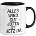Jutta Tasse Geschenk Alles Ist Gut Jutta Ist Jetz Da Geschenkidee Becher mit Name Schwarz Trendation
