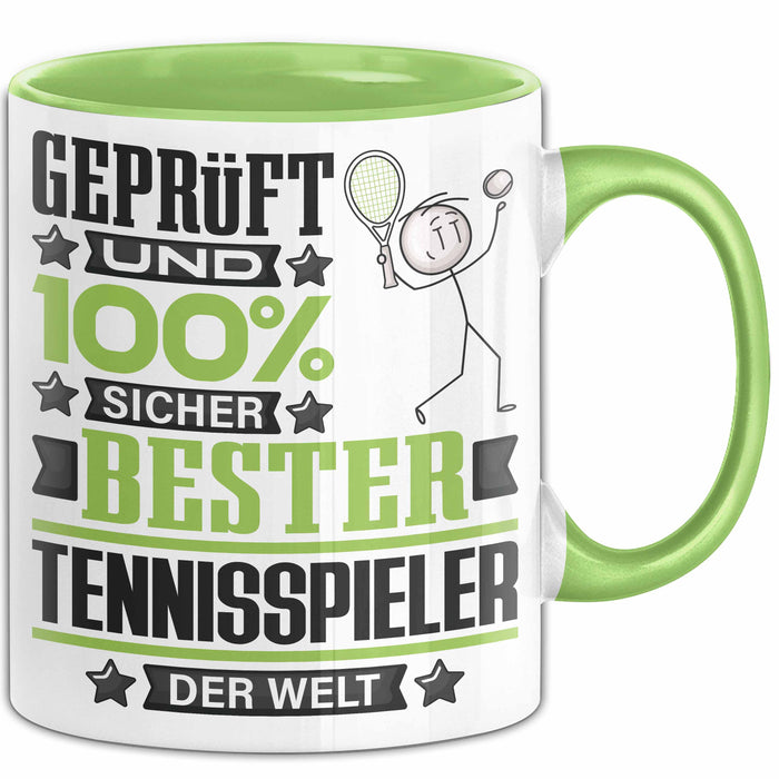 Tennisspieler Geschenk Lustiger Spruch für Tennisspieler Geschenkidee Bester Tennisspieler Der Welt Grün Trendation