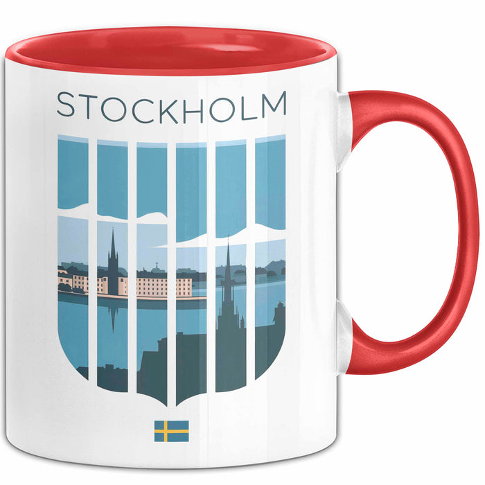 Schweden Skandinavien Schwedisch Tasse Geschenk Lustige Geschenkidee Spruch Rot Trendation