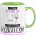 Künstlerin Tasse Geschenk Becher Stark Attraktiv Furchtlos Künstlerin Lustige Geschenkidee Grün Trendation
