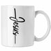 Jesus Christus Tasse Bibel Geschenk Kreuz Glauben Kirche Christliche Geschenkidee Weiß Trendation