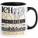 Dachdeckerin Ausbildung Start Geschenk Tasse Ich Bin Dachdeckerin In Der Ausbildung Ich Darf Das Kaffee-Becher Geschenkidee Schwarz Trendation