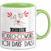 Geschenk für Rodeo-Cowgirl Tasse Lustige Geschenkidee Geburtstag Ich Bin Rodeo-Cowgirl Ich Darf Das Grün Trendation