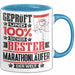 Marathonläufer Geschenk Lustiger Spruch für Marathonläufer Geschenkidee Bester Marathonläufer Der Welt Blau Trendation