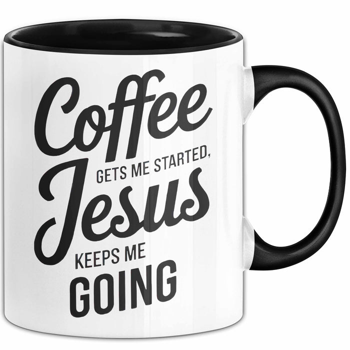 Jesus Christliche Geschenk Kaffee Jesus hält mich am Laufen Geschenkidee Lustig Trendation