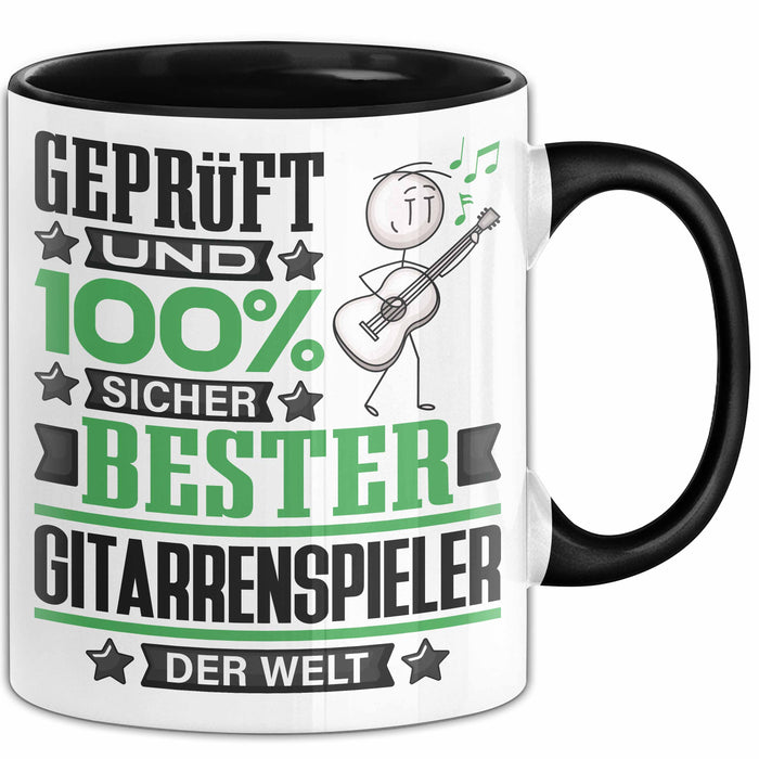 Gitarrenspieler Geschenk Lustiger Spruch für Gitarrenspieler Geschenkidee Bester Gitarrenspieler Der Welt Schwarz Trendation