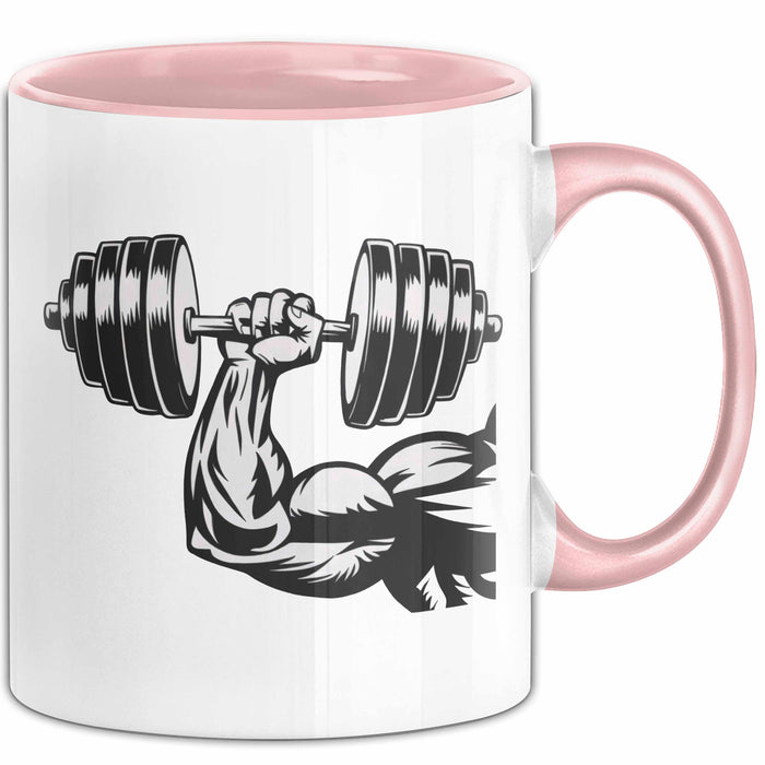 Bodybuilder Tasse Geschenkidee für Fitness Experten Rosa Trendation