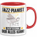 Jazz-Pianist Tasse Geschenk für Jazz-Pianist Der Mann Der Alles Kann Geschenkidee zum Geburtstag Rot Trendation