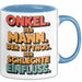 Onkel Sarkastisch Sarkasmus Tasse Geschenk Lustige Geschenkidee Spruch Onkel Der Mann Der Mythos Der Schlechte Einfluss Blau Trendation