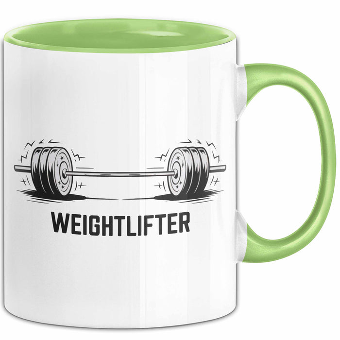 Gewichtheber Tasse Geschenkidee für Fitness Biest Grün Trendation
