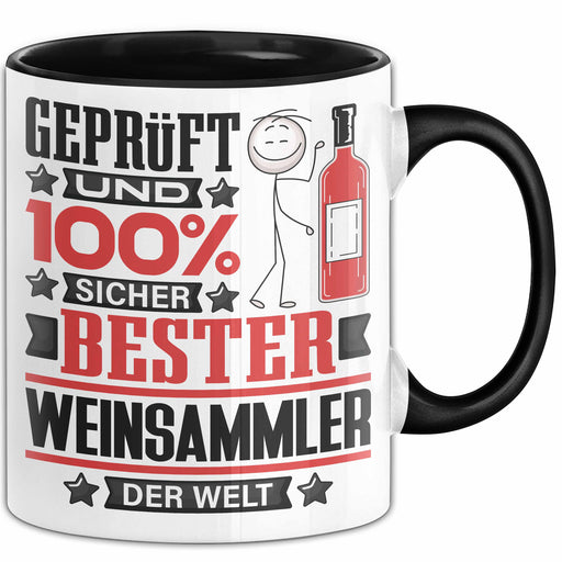 Weinsammler Geschenk Lustiger Spruch für Weinsammler Geschenkidee Bester Weinsammler Der Welt Schwarz Trendation
