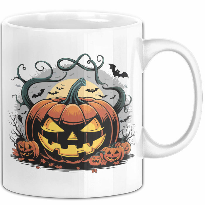 Halloween Tasse Geschenkidee für Grusel Saison Fans Weiß Trendation