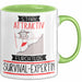 Survival-Expertin Tasse Geschenk Becher Stark Attraktiv Furchtlos Survival-Expertin Lustige Geschenkidee Grün Trendation