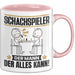 Schachspieler Tasse Geschenk für Schachspieler Der Mann Der Alles Kann Geschenkidee zum Geburtstag Rosa Trendation