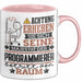 Programmierer Geschenk Tasse Lustiger Spruch Erheben Sie Sich Der Programmierer Betritt den Raum Rosa Trendation