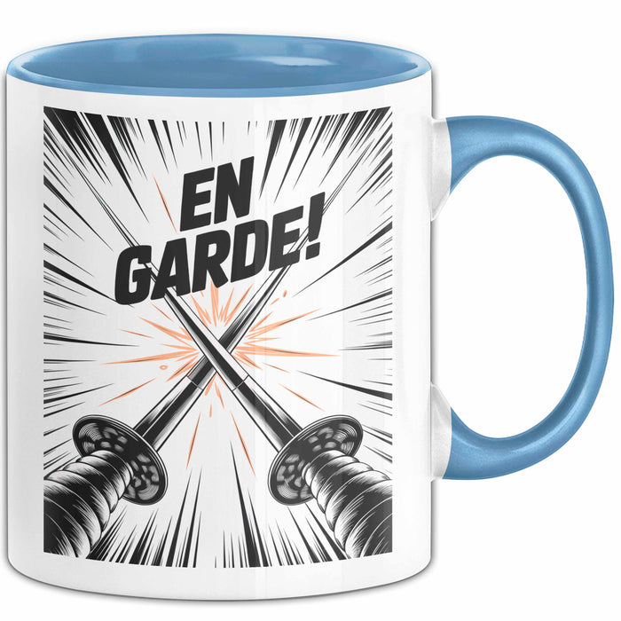 Fechter Tasse Geschenk Lustige Geschenkidee Spruch Für Schwertsport Fans Blau Trendation