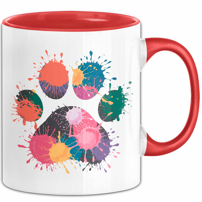 Hund Tierliebhaber Tasse Geschenk Lustige Geschenkidee Spruch Rot Trendation