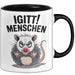 Sarkastischer Sarkasmus Introvertierter Tasse Geschenk Lustige Geschenkidee Spruch Igitt Menschen Schwarz Trendation