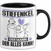 Stiefenkel Tasse Geschenk für Stiefenkel Der Mann Der Alles Kann Geschenkidee zum Geburtstag Schwarz Trendation