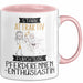 Pferderennen-Enthusiastin Tasse Geschenk Becher Stark Attraktiv Furchtlos Pferderennen-Enthusiastin Lustige Geschenkidee Rosa Trendation
