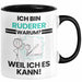 Ruderer Geschenk Tasse Lustiger Spruch Ich Bin Ruderer Warum Weil Ich Es Kann Geschenkidee Bester Ruderer Geburtstag Kaffee-Becher Trendation