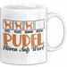 Pudel Hören Aufs Wort Tasse Geschenk Pudel Besitzer Mama Becher Weiß Trendation