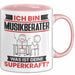 Musikberater Tasse Geschenk für Musikberater Geburtstag Lustiger Spruch Kaffee-Becher Was Ist Deine Superkraft Rosa Trendation