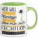 Fechterin Tasse Geschenk Spruch Wer Will Schon Prinzessin Sein Wenn Man Auch Fechterin Sein Kann Grün Trendation