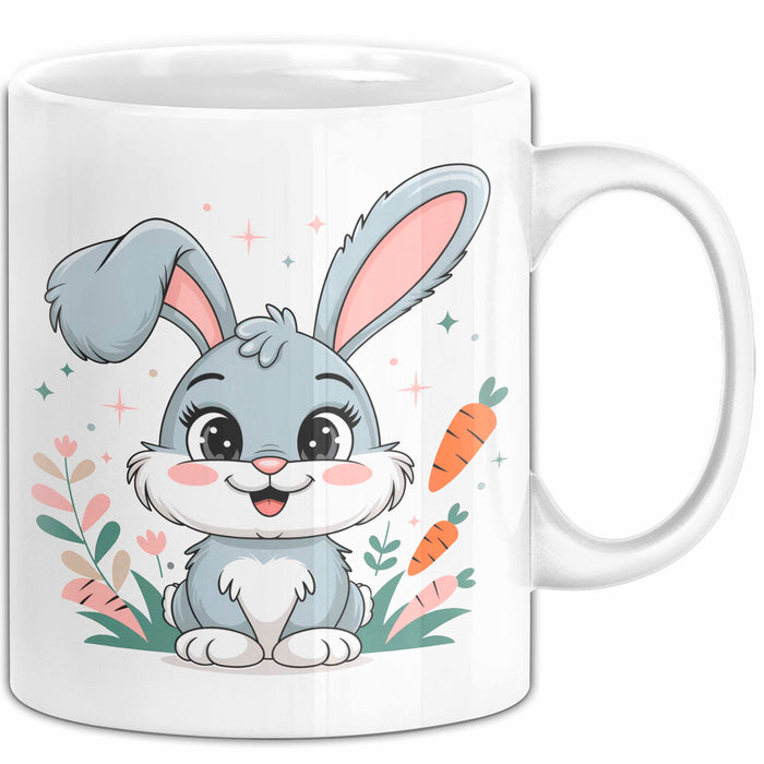 Kaninchenliebhaber Tasse Geschenkidee für Hasen Fans Weiß Trendation