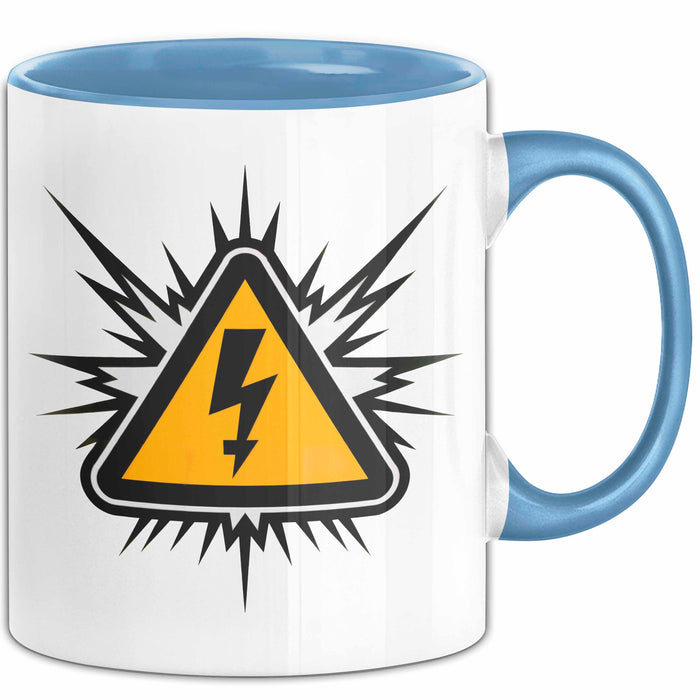 Elektriker Tasse Geschenkidee Elektrotechniker Lustig Geschenkidee Lustig Blau Trendation