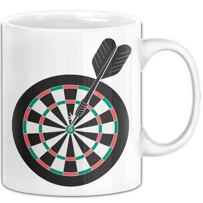 Darts Spieler Tasse Geschenkidee Bullseye Champion Lustiger Geschenkidee Lustig Weiß Trendation