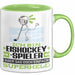 Eishockeyspieler Geschenk Tasse Ich Bin Eishockeyspieler Aber Sag Doch Einfach Superheld Lustige Geschenkdiee für Eishockeyspieler Kaffee-Becher Grün Trendation