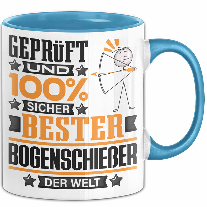 Bogenschießer Geschenk Lustiger Spruch für Bogenschießer Geschenkidee Bester Bogenschießer Der Welt Blau Trendation