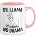 Lama Tasse Geschenk Dr Llama No Drama Geschenkidee Lustig Tier Rosa Trendation