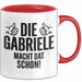 Gabriele Tasse Geschenk Die Gabriele Macht Dat Schon Geschenkidee Becher mit Name Rot Trendation