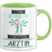 Ärztin Tasse Geschenk Becher Stark Attraktiv Furchtlos Ärztin Lustige Geschenkidee Grün Trendation