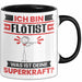 Flötist Tasse Geschenk für Flötist Geburtstag Lustiger Spruch Kaffee-Becher Was Ist Deine Superkraft Schwarz Trendation