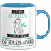 Katzenliebhaberin Tasse Geschenk Becher Stark Attraktiv Furchtlos Katzenliebhaberin Lustige Geschenkidee Blau Trendation