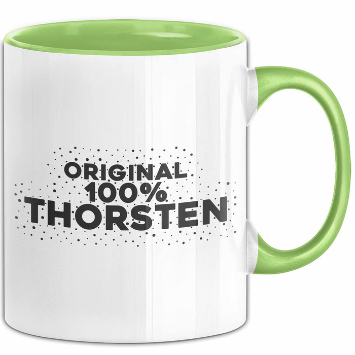 Thorsten Tasse Original 100% Thorsten Geschenk Grün Trendation
