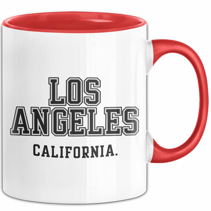 Los Angeles LA Kalifornien USA Tasse Geschenk Lustige Geschenkidee Spruch Rot Trendation
